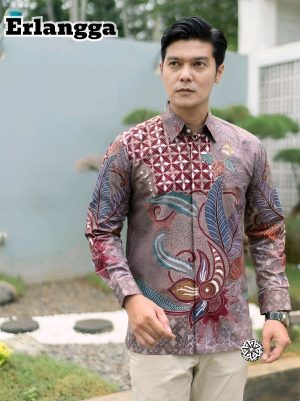 Kemeja Batik Tulis Erlangga Lengan panjang