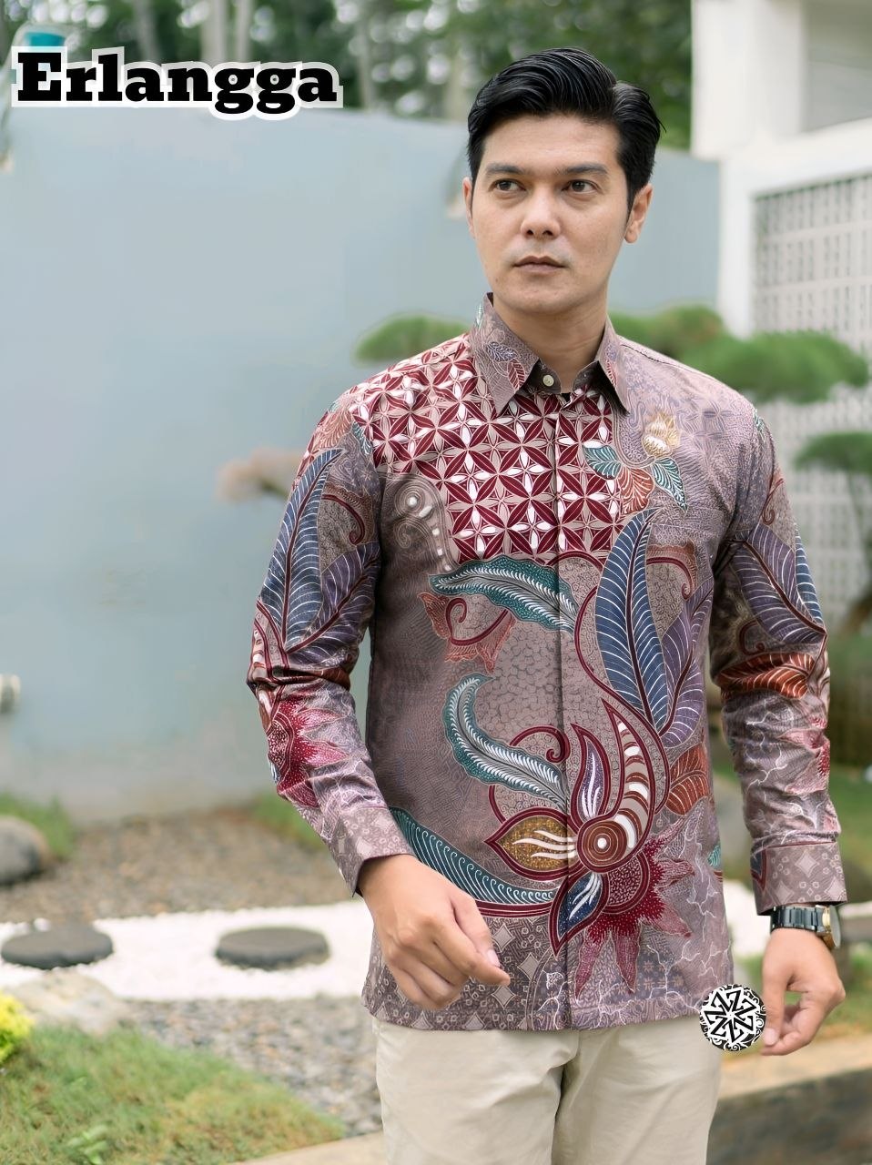 Kemeja Batik Tulis Erlangga Lengan panjang