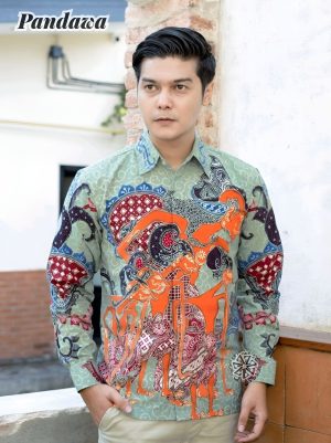 Kemeja Batik Tulis Pandawa Lengan panjang
