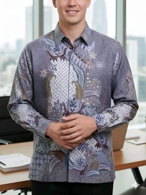 Kemeja Batik Tulis Tanahan Lengan panjang