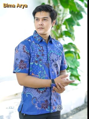 Kemeja Batik Tulis Motif Bima Arya Lengan pendek