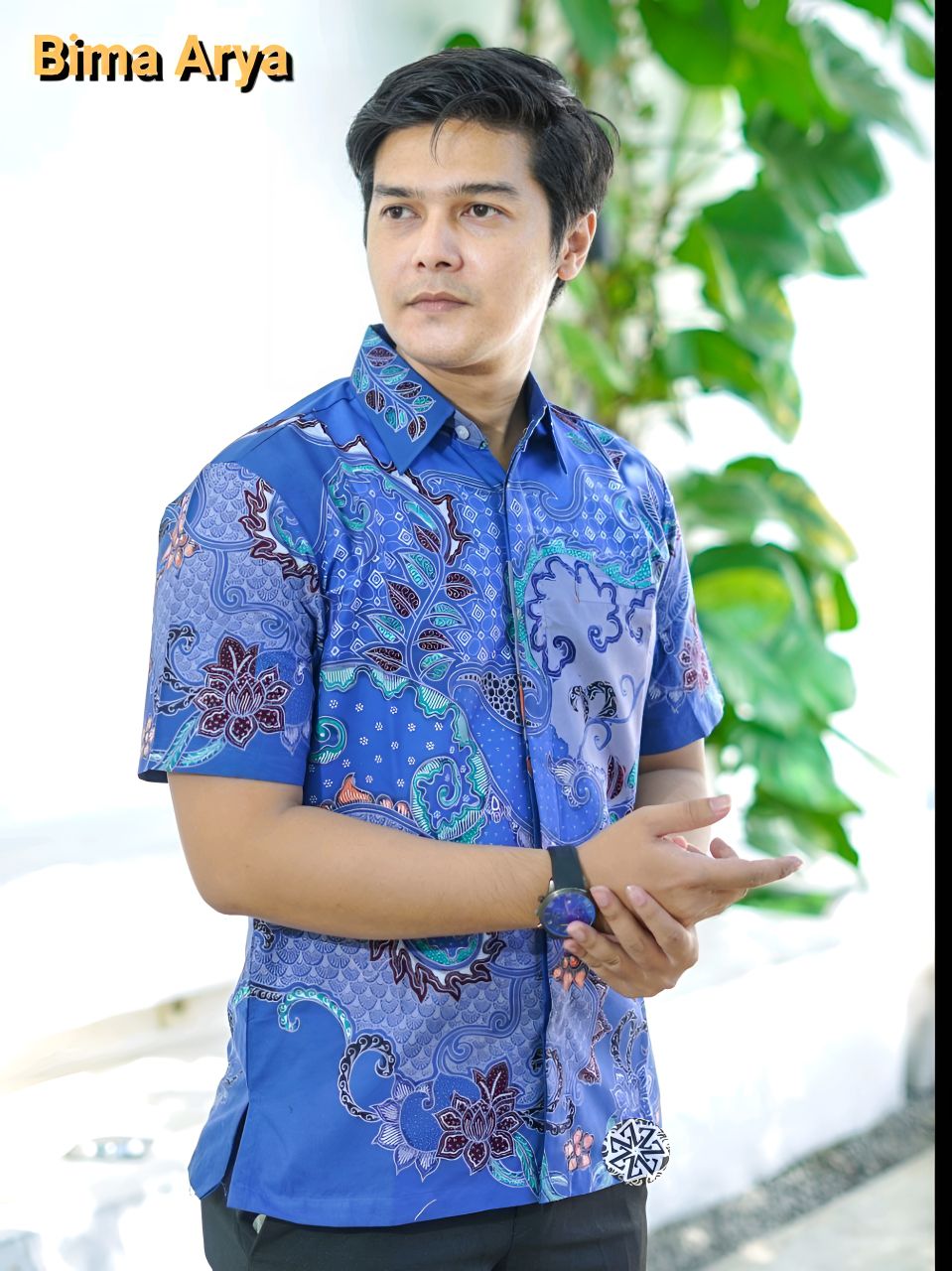 Kemeja Batik Tulis Motif Bima Arya Lengan pendek