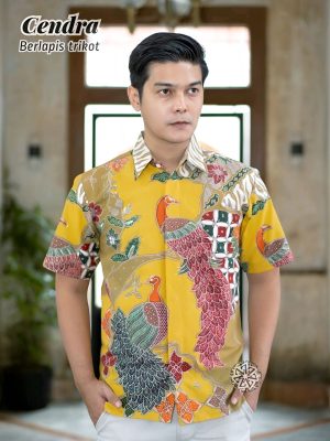 Kemeja Batik Tulis Motif Cendra Lengan pendek