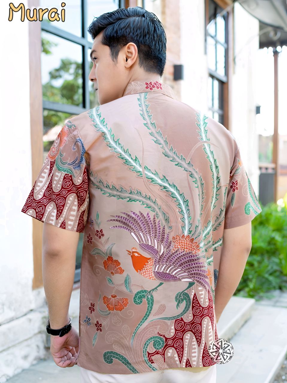 Kemeja Batik Tulis Motif Murai Lengan pendek - Gambar 2