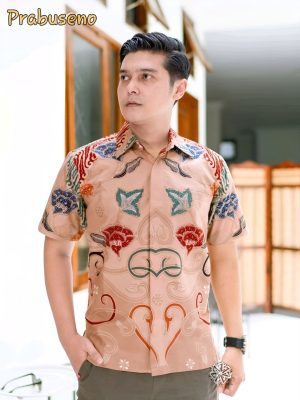 Kemeja Batik Tulis Motif Prabuseno Lengan pendek