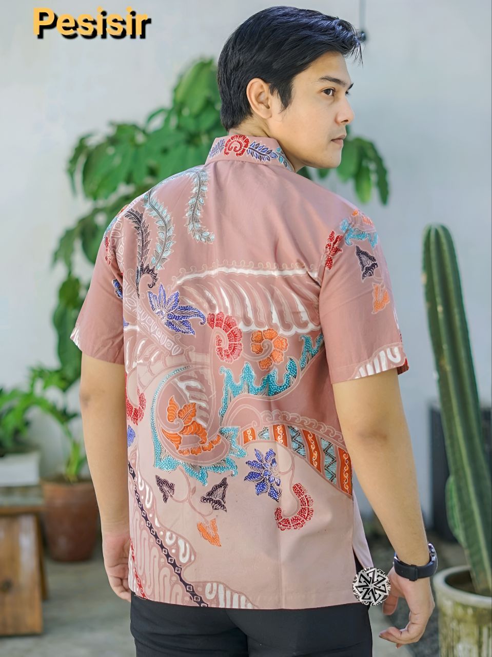 Kemeja Batik Tulis Motif Pesisir Lengan pendek - Gambar 2