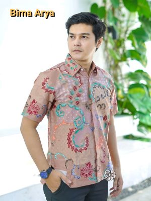 Kemeja Batik Tulis Motif Bima Arya Lengan pendek