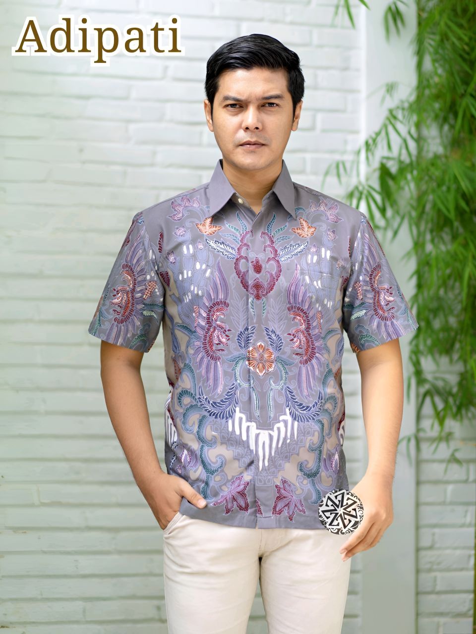 Kemeja Batik Tulis Motif Adipati Lengan pendek