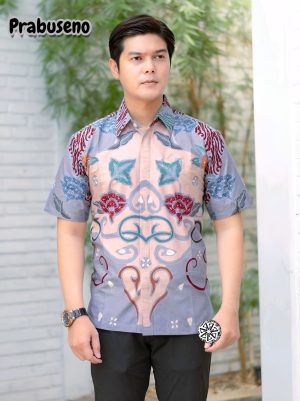 Kemeja Batik Tulis Motif Prabuseno Lengan pendek