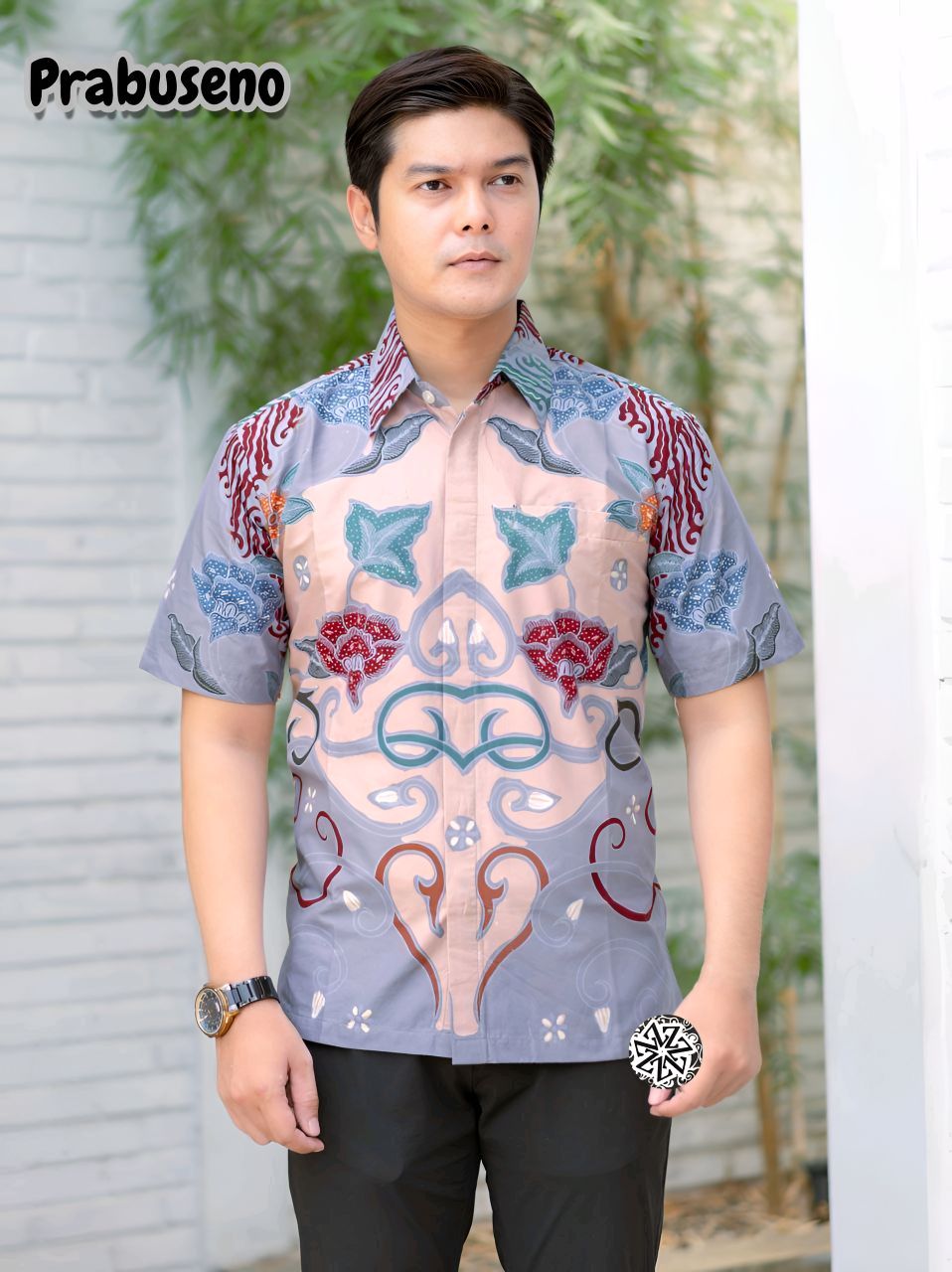 Kemeja Batik Tulis Motif Prabuseno Lengan pendek