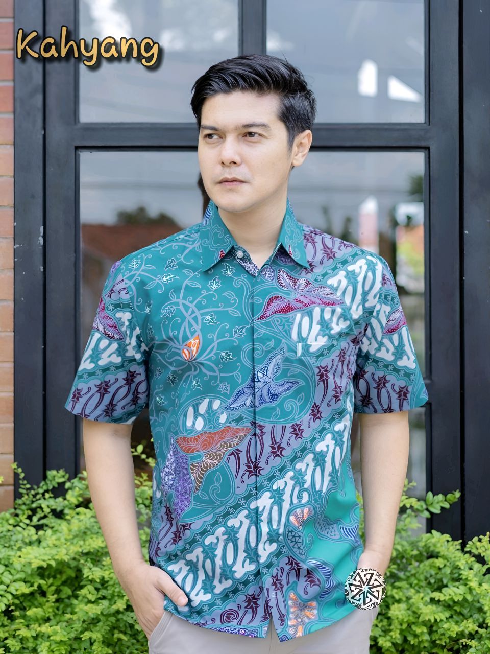 Kemeja Batik Tulis Motif Kahyang Lengan pendek