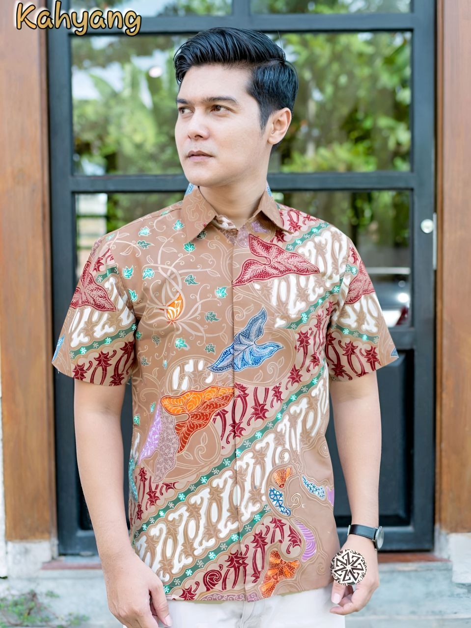 Kemeja Batik Tulis Motif Kahyang Lengan pendek