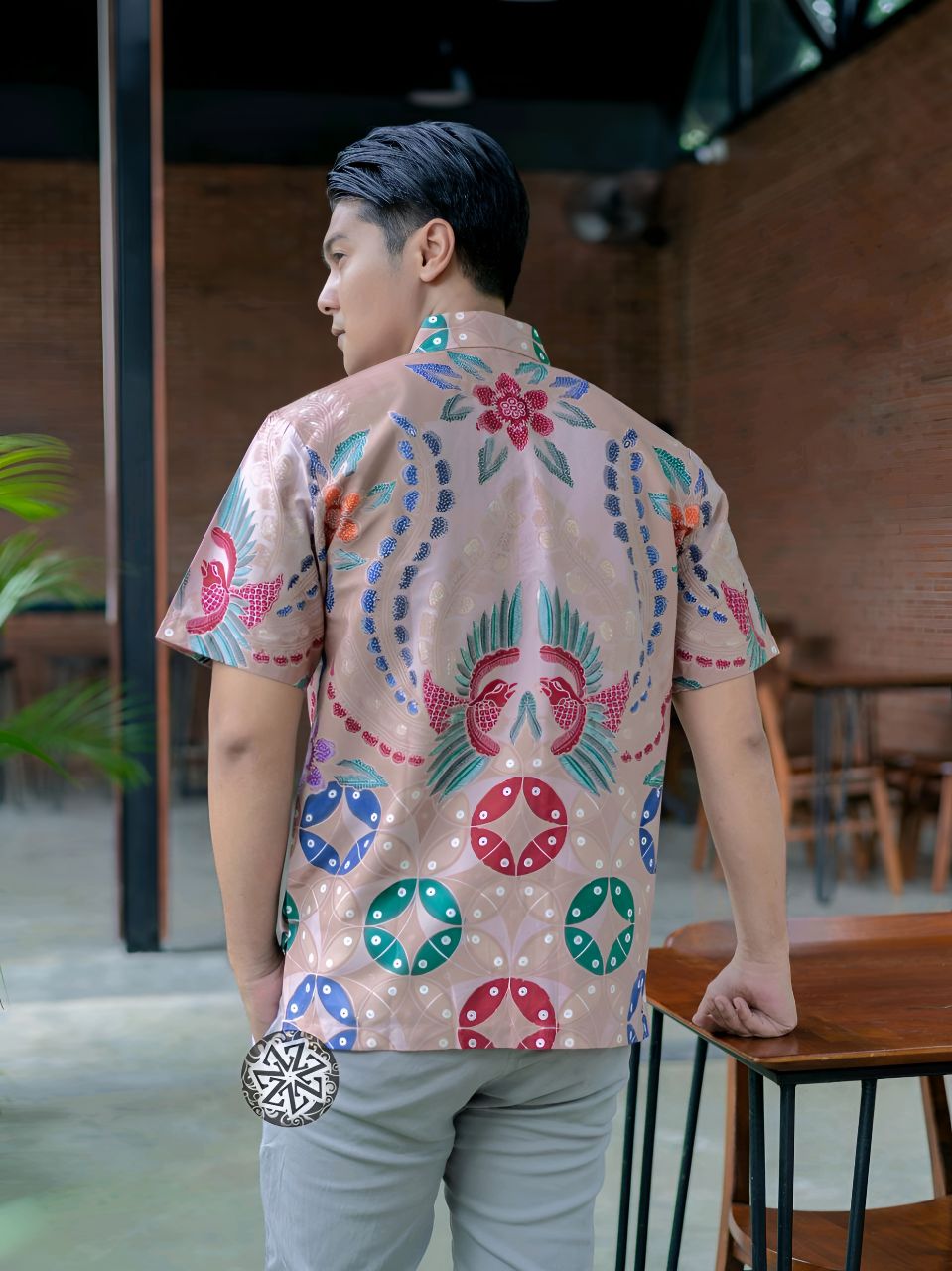 Kemeja Batik Tulis Motif Destra Lengan pendek - Gambar 2