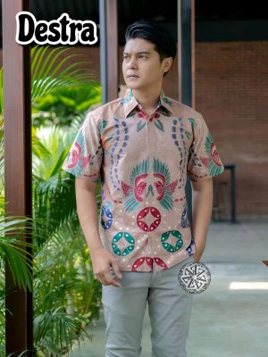 Kemeja Batik Tulis Motif Destra Lengan pendek