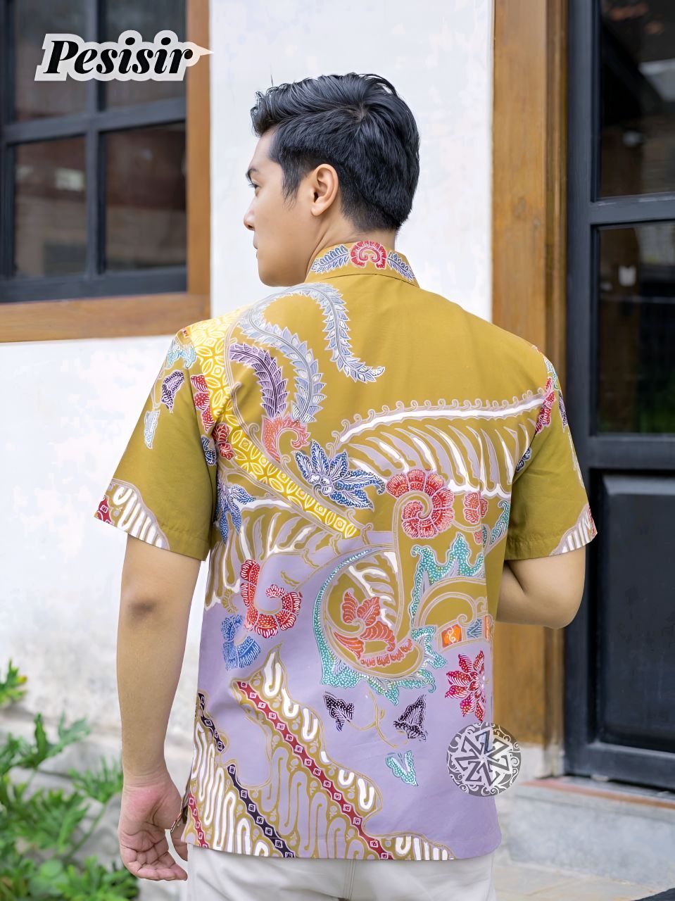 Kemeja Batik Tulis Motif Pesisir Lengan pendek - Gambar 2