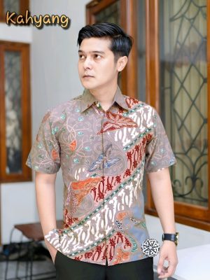 Kemeja Batik Tulis Motif Kahyang Lengan pendek