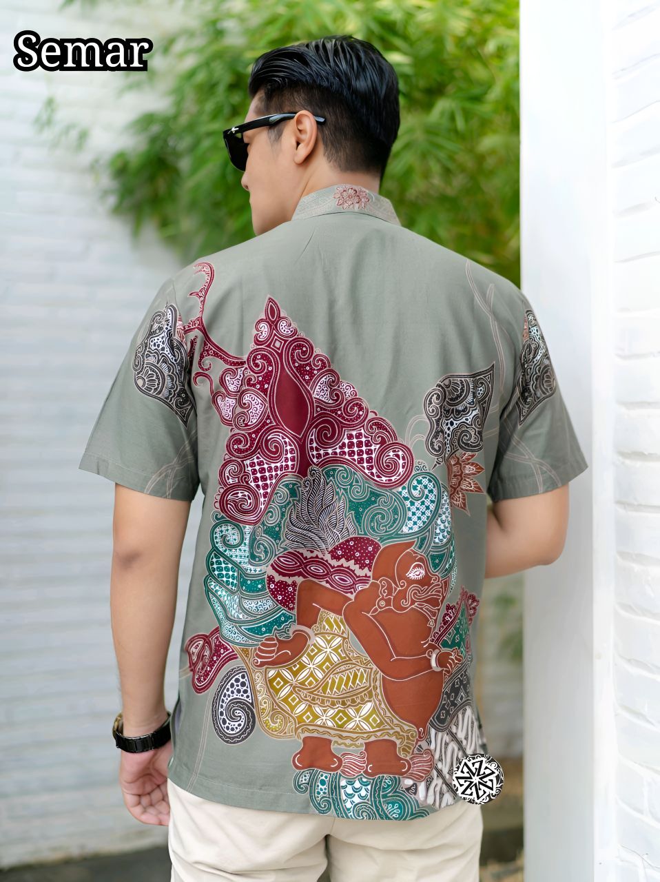 Kemeja Batik Tulis Motif Semar Lengan pendek - Gambar 2