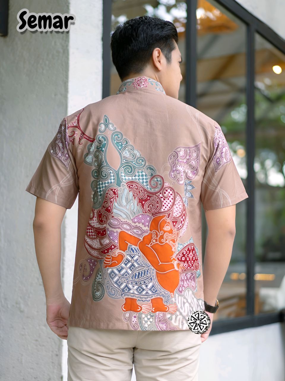 Kemeja Batik Tulis Motif Semar Lengan pendek - Gambar 2