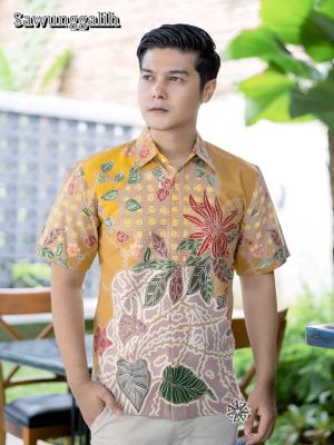 Kemeja Batik Tulis Motif Sawunggalih Lengan pendek