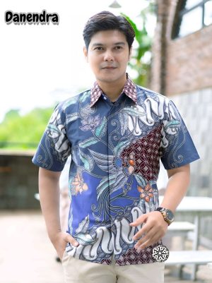 Kemeja Batik Tulis Motif Danendra Lengan pendek