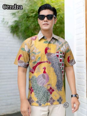 Kemeja Batik Tulis Motif Cendra Lengan pendek