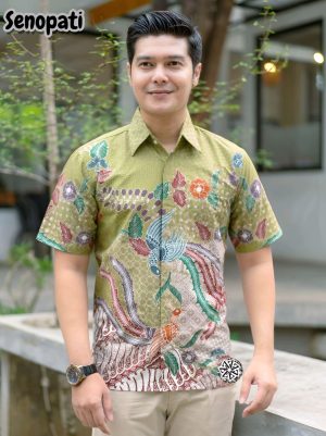 Kemeja Batik Tulis Motif Senopati Lengan pendek